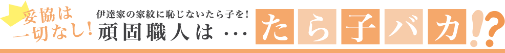 譲らない熱い職人の想いが、ミツワの最高峰伊達のたら子に