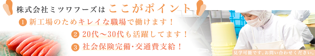 株式会社ミツワフーズはここがポイント